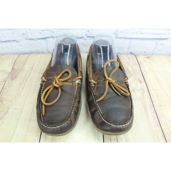 LL Bean Handsewn Slippers Flannel Lined Acorn Size 8 M - Picture 4 of 9